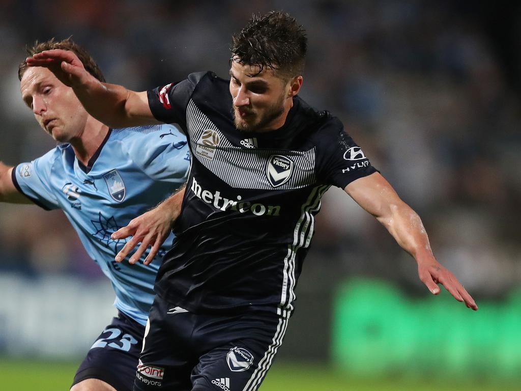 Midfielder Terry Antonis is the last player Melbourne Victory sold. He joined Socceroos striker Adam Taggart at South Koreans Suwon Bluewings. Picture: Brett Costello