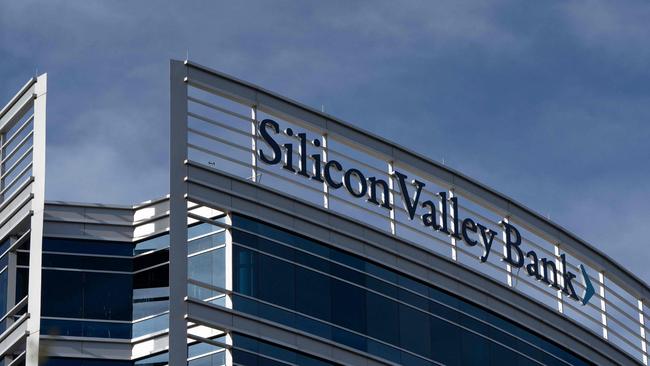 The failure of Silicon Valley Bank in the US was the first of a series of high-profile collapses. Picture: AFP