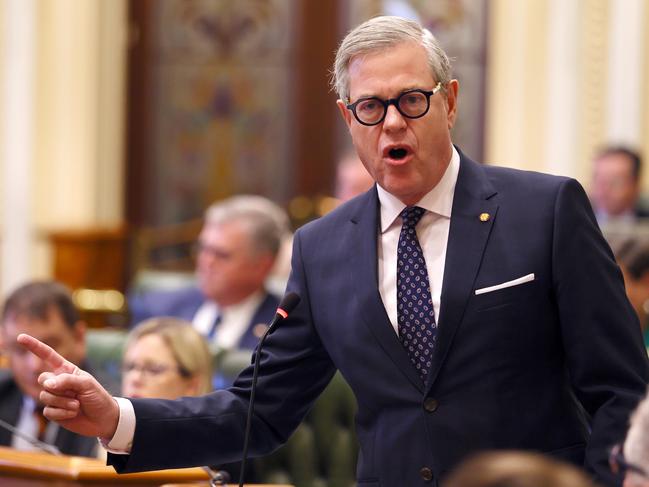 Health Minister Tim Nicholls in Parliament on Thursday. Picture: Tertius Pickard/NCA NewsWire