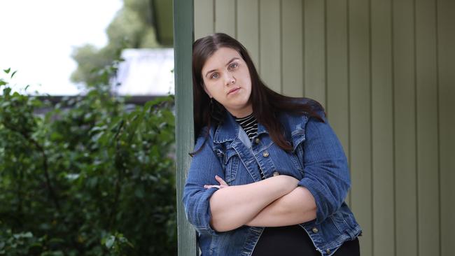 ANU student Vanamali Hermans (19yrs) at home in Canberra.Mali's mother Julie Hermans is 51yo and has spent the past year in a hospital in northern NSW, unable to leave because the NDIS will not fund her any accommodation. The mother suffered a rare disease in 2016 which left her a quadriplegic. After an initial period in hospital at Murwillumbah she has been unable to be discharged because the NDIS will not fund accommodation unless she can secure accommodation with a provider but a provider will not bring her on unless she has funding. Nightmare scenario for Mali, who is 19yo and studying sociology at A NU in Canberra.Picture Gary Ramage