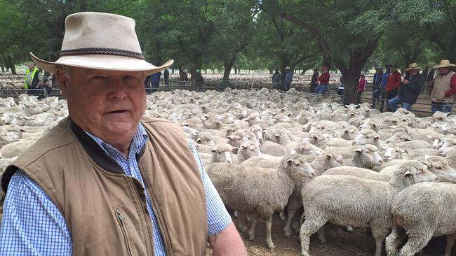 Bendigo agent Mick Crapper paid $128 for young Dohne Merino ewes at the Deniliquin sheep sale and said he was noticing a shift away from crossbred ewes due to no wool value and the cost of shearing.