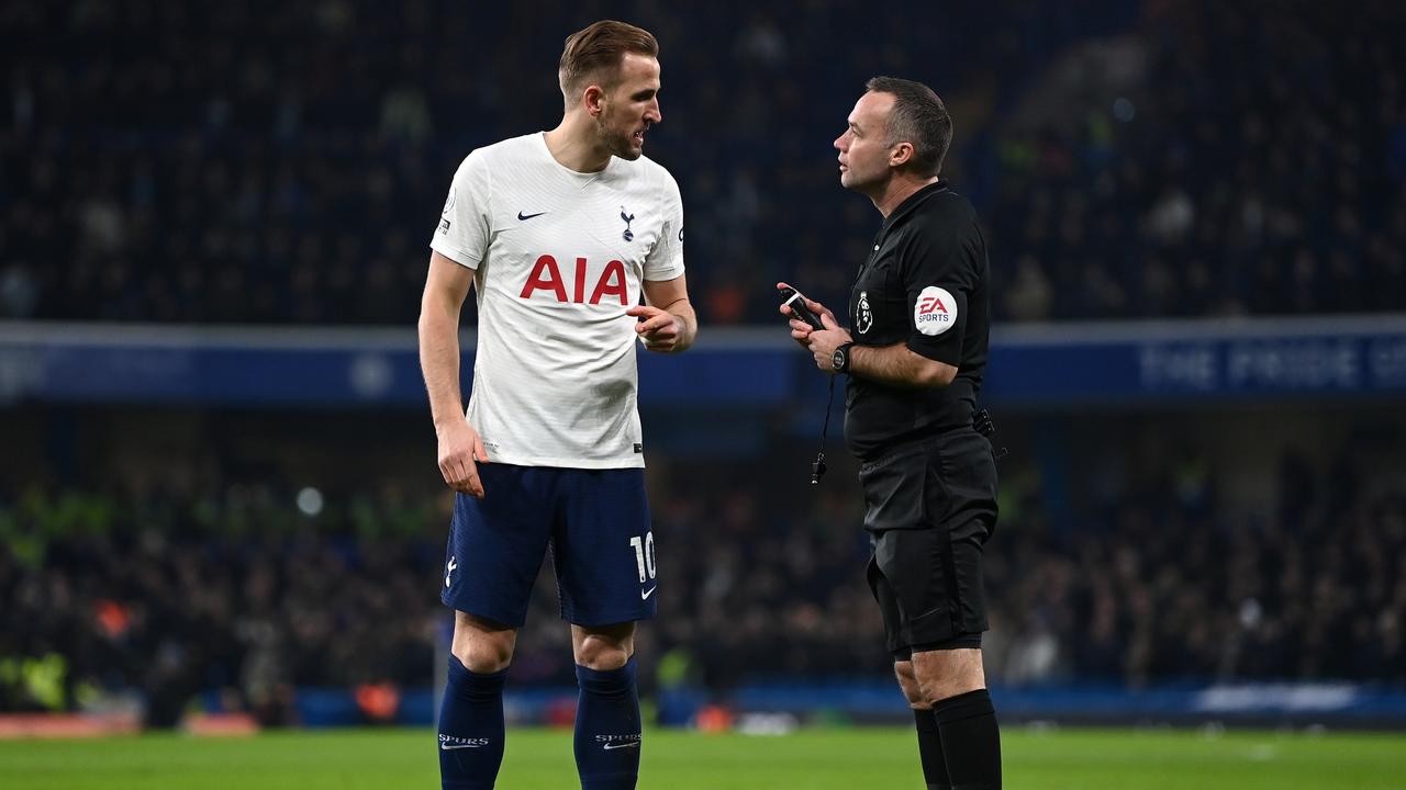 Harry Kane was fuming with the decision to rule out his goal. (Photo by Shaun Botterill/Getty Images)