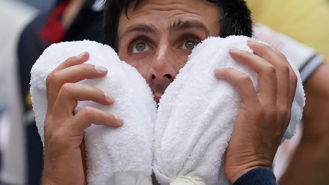 Novak Djokovic was feeling the heat.
