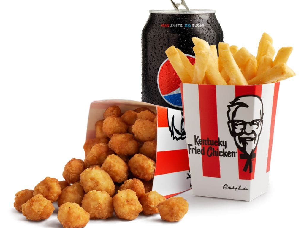 This small meal is almost a day’s worth of calories. Picture: KFC