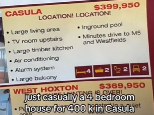 TikTok shows the drastic price differences between Sydney houses in 2006 compared to 2024. Picture: Supplied.