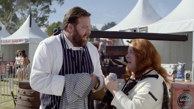 film BBQ, with Shane Jacobson and Magda Szubanski