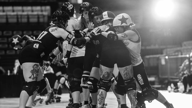 ‘Trinket’ loves the roller derby environment. Picture: Supplied