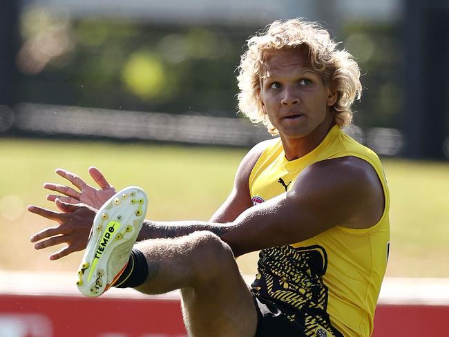 MELBOURNE . 08/02/2023.  AFL.  Richmond training at Punt Road Oval.  Quentin Narkle during todays training session  . Pic: Michael Klein