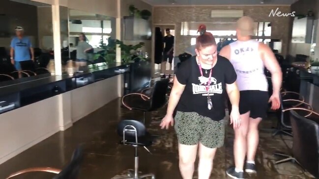 Burst water main floods Townsville businesses