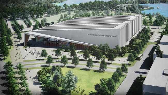 The planned Moreton Bay indoor sport centre for the Brisbane Olympic Games 2032