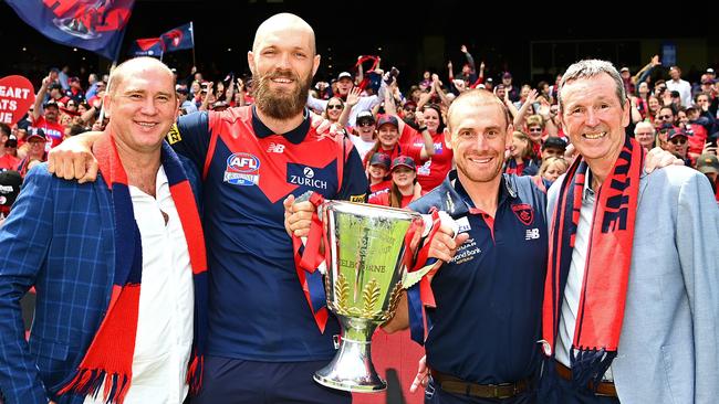 David Neitz, Max Gawn, Simon Goodwin and Neale Daniher on their special day. Picture: Getty Images