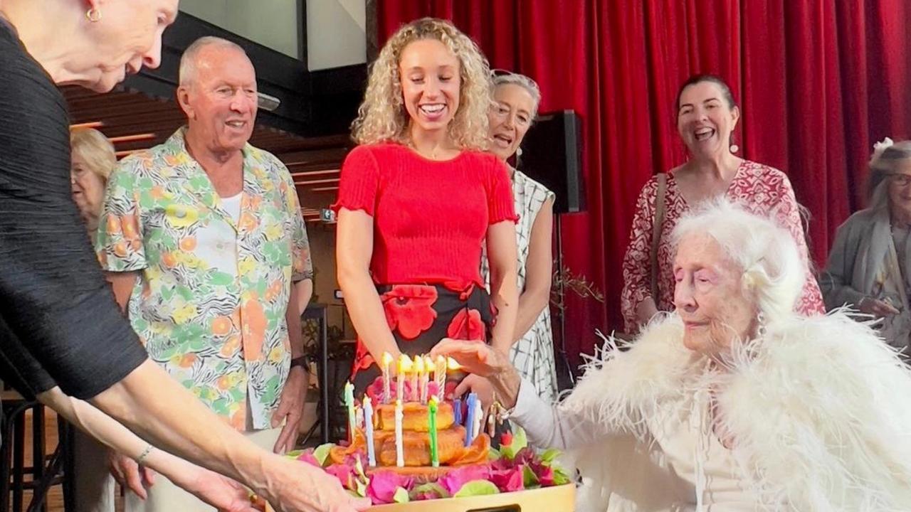 Eileen on her 109th birthday. Picture: Supplied.