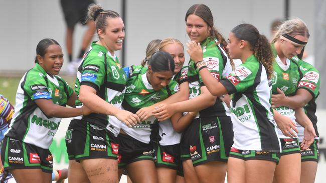 Townsville Blackhawks Harvey Norman girls U19 against CQ Capras at Jack Manski Oval. Picture: Evan Morgan