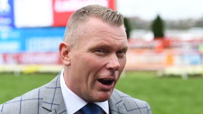 Master stirrer Matt Chapman, the English racing commentator, is at it again before the Melbourne Cup. Picture: AAP