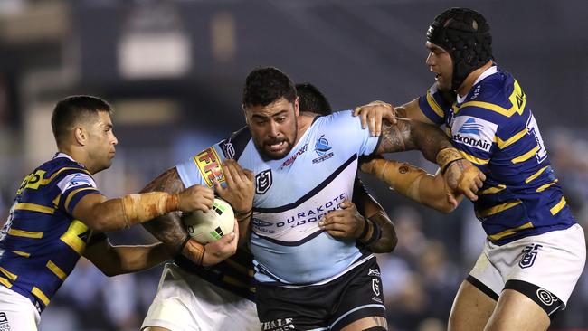 Cronulla’s Andrew Fifita had a difficult season in 2019. Picture: Phil Hillyard