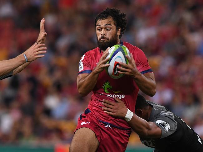 Reds player Karmichael Hunt during the 3rd round Super Rugby match between the Queensland Reds and the Canterbury Crusaders at Suncorp Stadium in Brisbane, Saturday, Mar. 11, 2017. (AAP Image/Dave Hunt) NO ARCHIVING, EDITORIAL USE ONLY