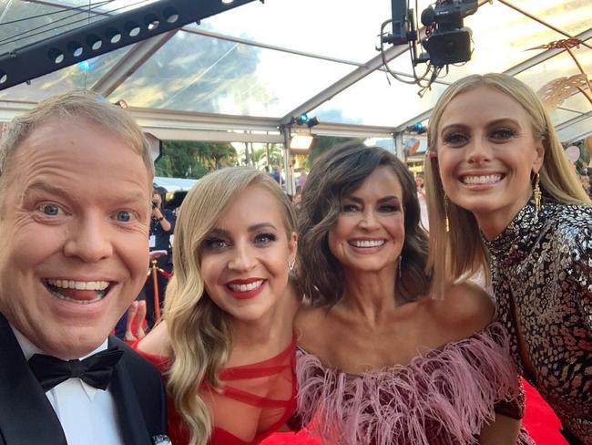 Pete Helliar, Carrie Bickmore, Lisa Wilkison and Sylvia Jeffreys. Picture: @Lisa Wilkinson/Instagram