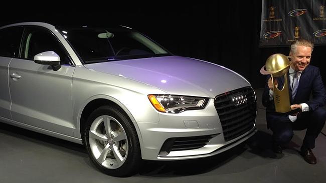 Top honours ... Audi North America boss Scott Keogh accepts the World Car of the Year awa