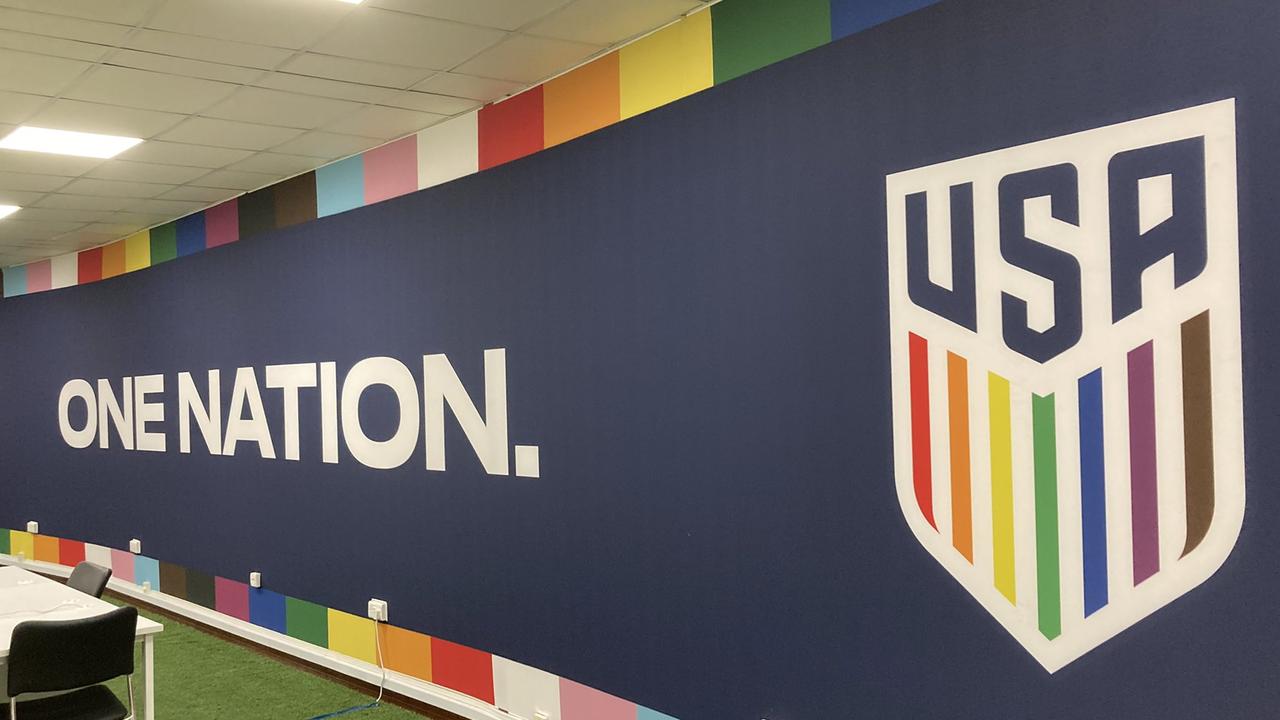 US Soccer uses rainbow crest in Qatar