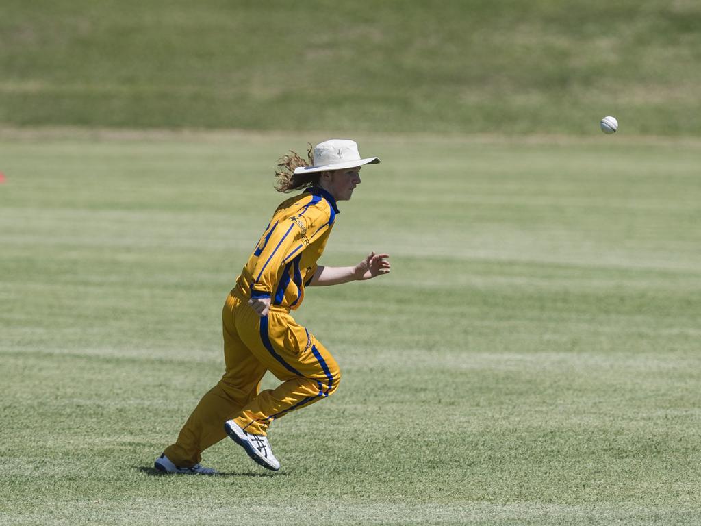 A Northern Brothers Diggers fielder in action against Metropolitan-Easts in Toowoomba Cricket B Grade One Day grand final at Captain Cook Reserve, Sunday, December 10, 2023. Picture: Kevin Farmer