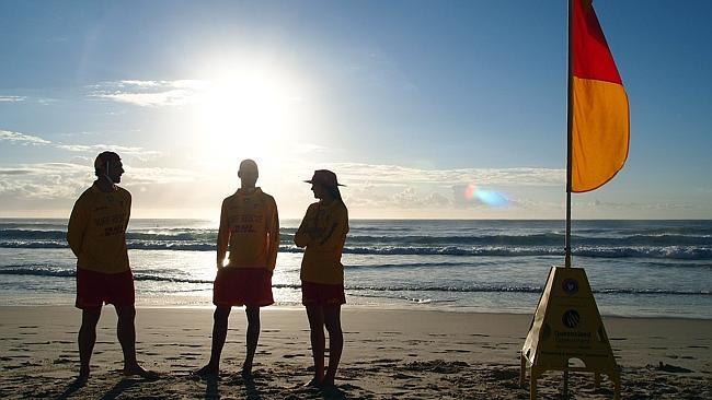  Gold Coast lifesavers on Surfers Paradise beach featured in a Tourism Australia campaign. Beaches are still the biggest drawcar