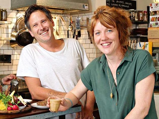 TWAM-20160813 EMBARGO FOR TWAM 13 AUG 2016 Alex Elliott-Howery and James Grant, owners of Cornersmith Cafe in Marrickville, winners of the Taste Sydney Best Cafe Award. Picture: John Fotiadis