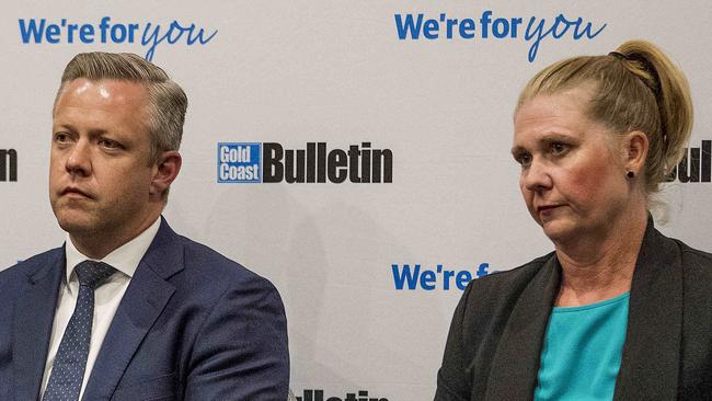 You Decided Gold Coast Bulletin Election Forums, . Div 4, 5 & 7 held at Nerang RSL and Memorial Club. Division 4 candidate, Cameron Caldwell and Kristyn Boulton.  Picture: Jerad Williams