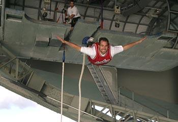 Leap of faith .. Bungy jumping off Auckland Bridge is one option open to climbers