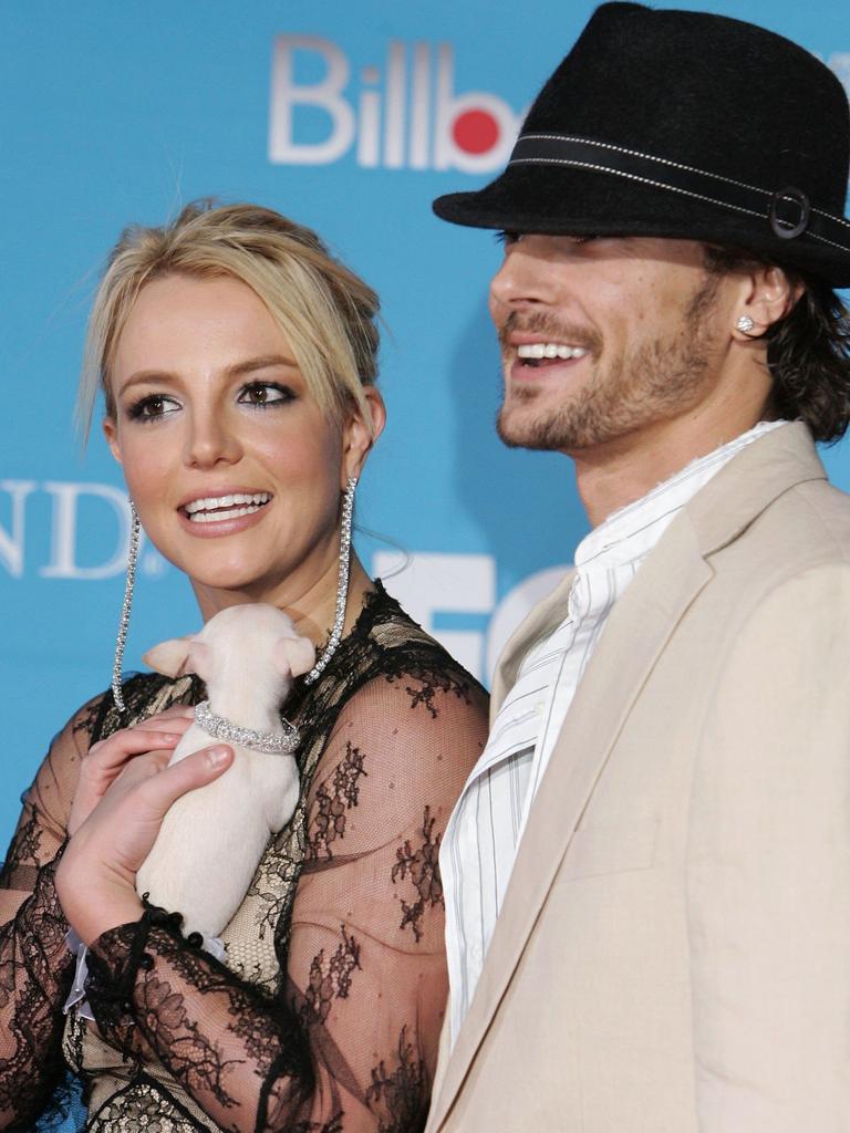 Spears and then-husband Kevin Federline in 2004. Picture: AFP/Frazer Harrison/Getty Images