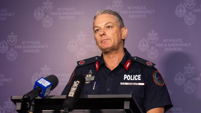 On Sunday NT Police Assistant Commissioner Travis Wurst confirmed that a 32-year-old man was being questioned while his car had been seized from a property outside Alice Springs following a fatal pedestrian strike in the early hours of Sunday morning. Picture: Pema Tamang Pakhrin