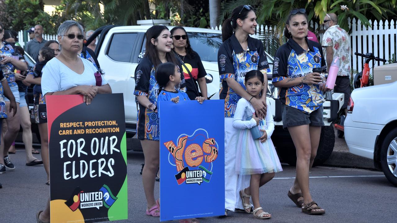 Thousands of Territorians took part in the 2023 NAIDOC march in Darwin, which saw the highest number of marchers the Territory has seen. Picture: Sierra Haigh