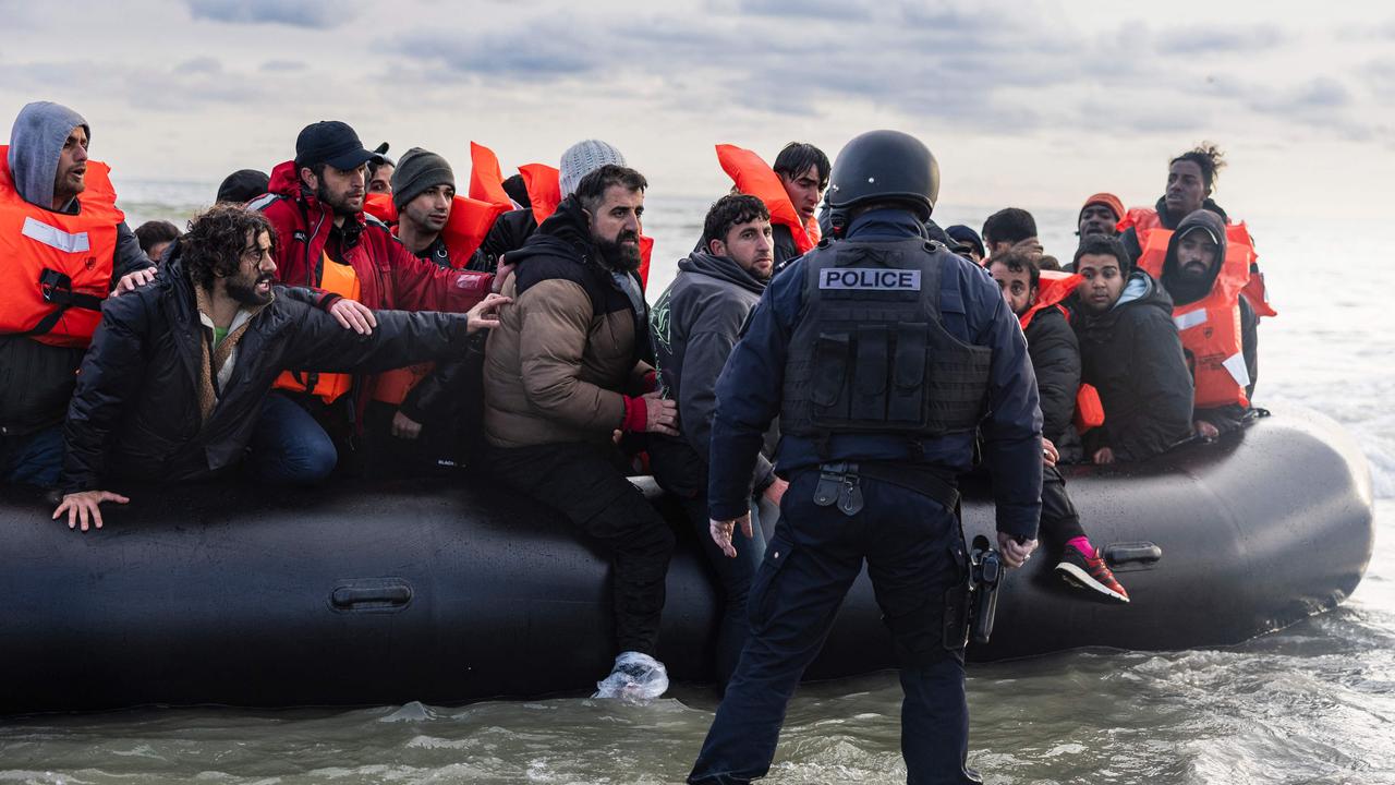 The majority of those arriving by small boats in 2023 were male, with nearly a fifth falling between the ages of 25 and 39. Picture: AFP