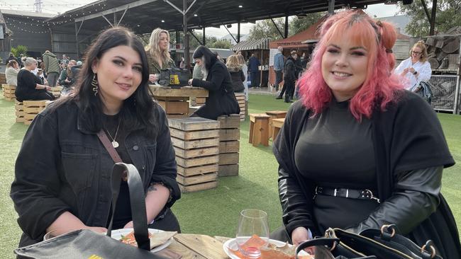 Maddie Abnett and Bri Worker at the 2023 Mould Cheese Festival in Melbourne. Picture: Athos Sirianos.