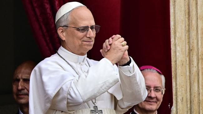 Pope Leo XIV gestures after delivering the Regina Caeli prayer from the main central loggia of St Peter's basilica in The Vatican. Picture; AFP.