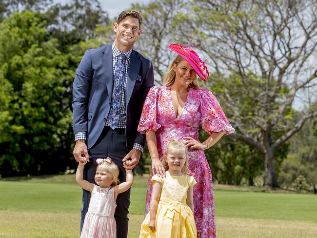 Hawkins and his family. Picture: Jerad Williams