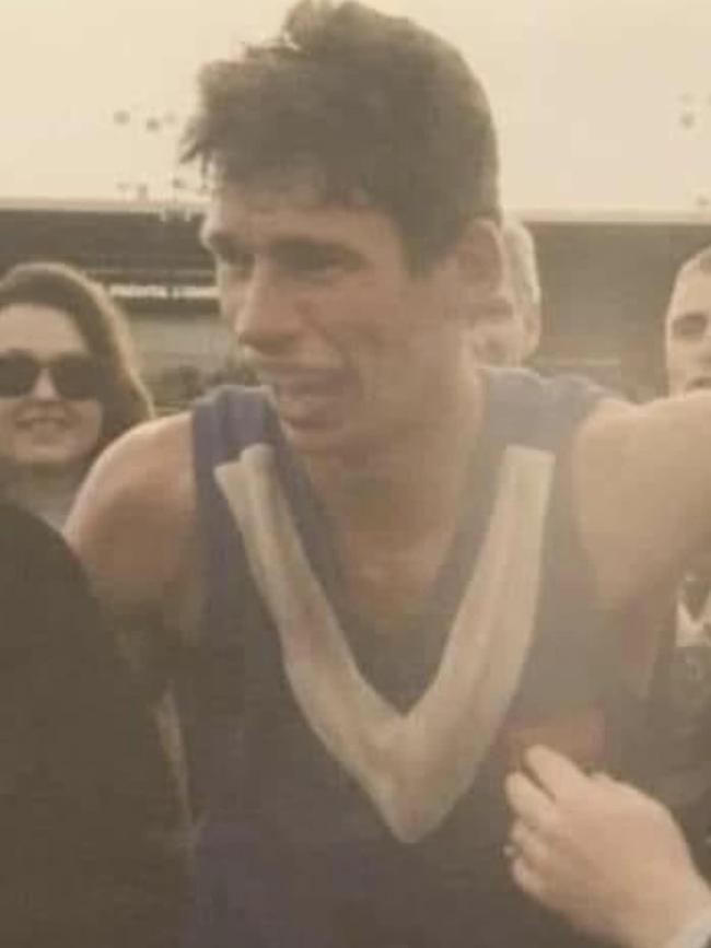 Mitch Grigg's late father Chris during his time at Athelstone. He was a six-time club best and fairest and dual premiership winner with the Raggies. Picture: Supplied, Athelstone Football Club