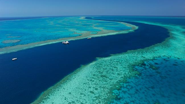 The reef is even more magnificent from the air.