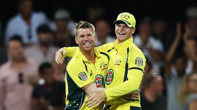 David Warner (L) and Steve Smith (R) will be welcome additions to the Aussie squad. Picture: Brett Costello