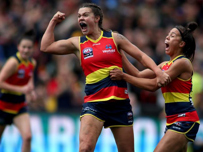 Adelaide midfielder Anne Hatchard. Picture: AAP IMAGE/KELLY BARNES.