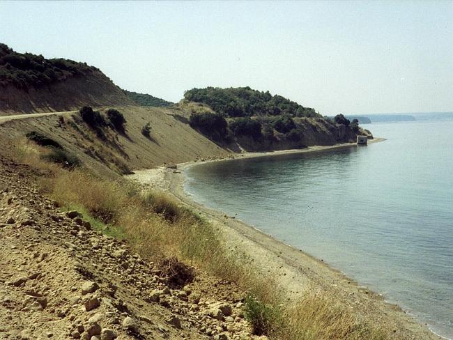 Part of history that should always be remembered ... Anzac Cove beach and hillside at Gallipoli in Turkey where Anzac troops landed on April 25 1915.