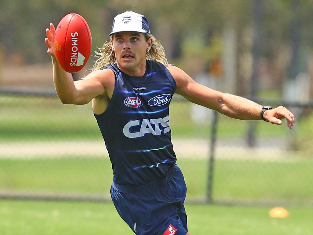 Bailey Smith stood out at Cats training. Picture: Alison Wynd