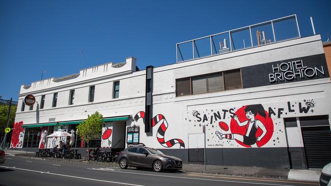 The mural at the Hotel Brighton.