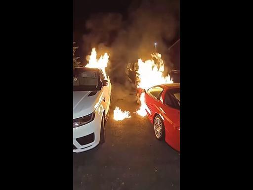 Doorbell app wakes nude man to arson attack on his cars