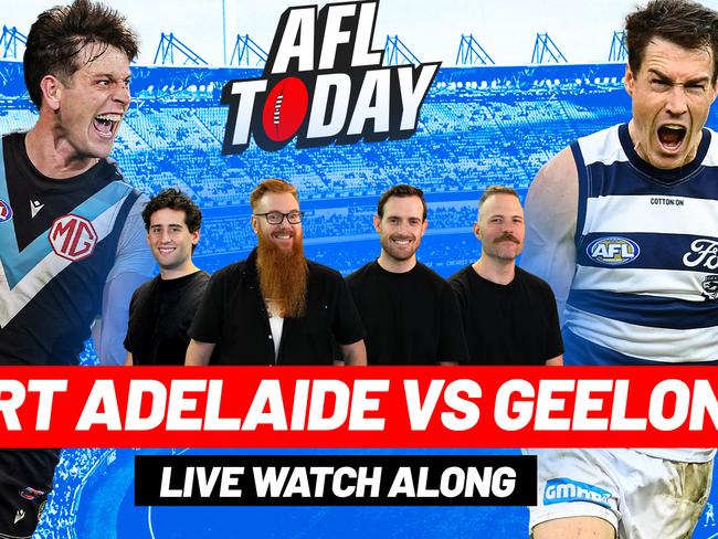 AFL Today Geelong vs Port Adelaide Live Watch Along poster