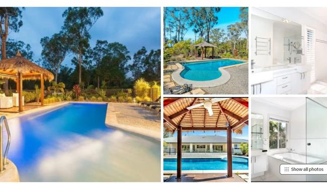 A seven-bedroom home in the Noosa hinterland is available for $24,000. Picture: Airbnb