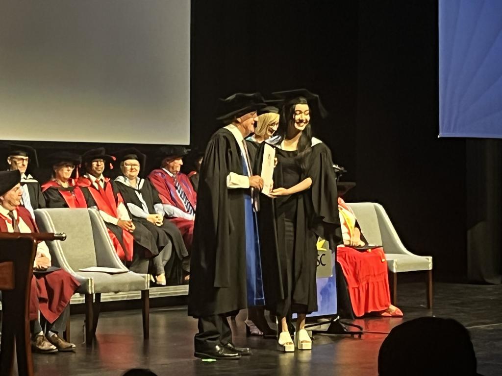 The University of the Sunshine Coast graduation ceremony at Maryborough's Brogla Theatre.