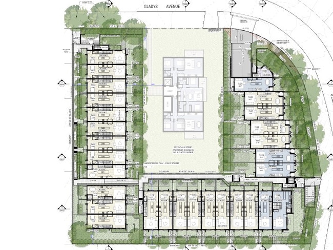 An artist's impression of the proposed U-shaped 30-unit townhouse redevelopment that was rejected by the Land and Environment Court.