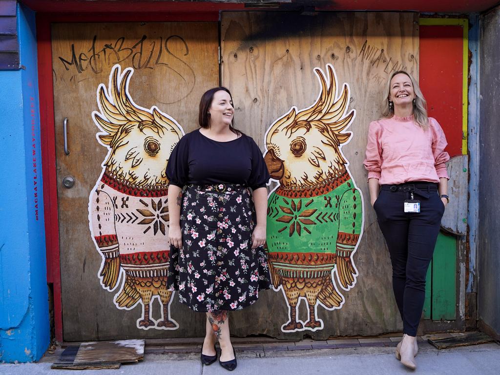 Mackay City and Waterfront project manager Kylie Rogers and project co-ordinator Stacey Mills. Picture: Heidi Petith