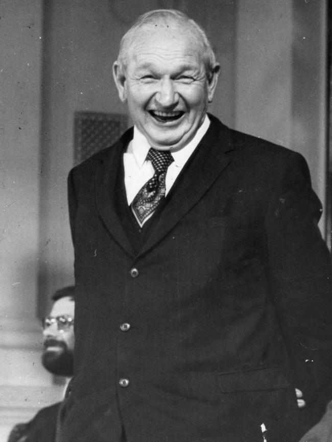 Former SA Premier Sir Thomas Playford in 1976. Picture: File