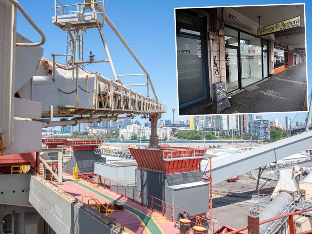 Business Sydney says Glebe Island, main picture, should be left as a working port, and the NSW government should instead to Parramatta to increase housing density near the CBD. Pictures: News Corp